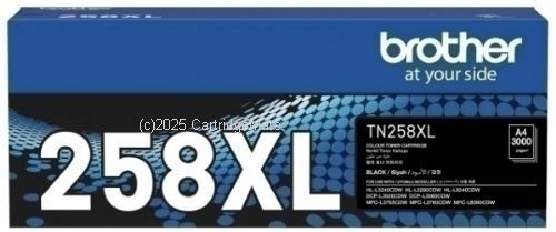 Brother TN-258BXL Black High Yield - Average 3,000 - Original   