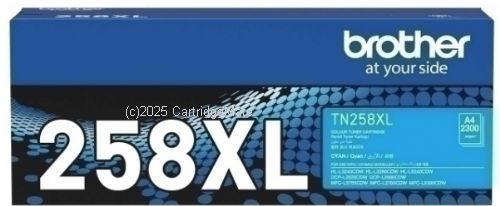 Brother TN-258CXL Cyan High Yield - Average 2,300 - Original   