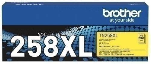 Brother TN-258YXL Yellow High Yield - Average 3,000 - Original    
