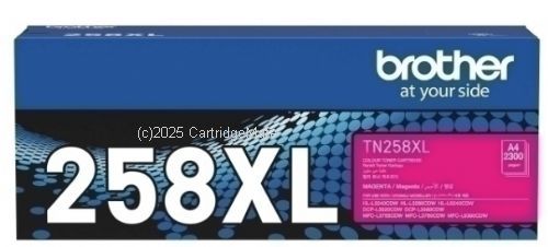 Brother TN-258MXL Magenta High Yield - Average 2,300 - Original   