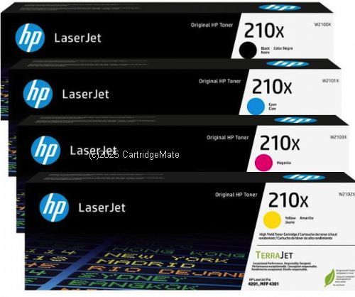 Hewlett Packard W2100X (210X) Value Pack (BCMY) High Yield - Original