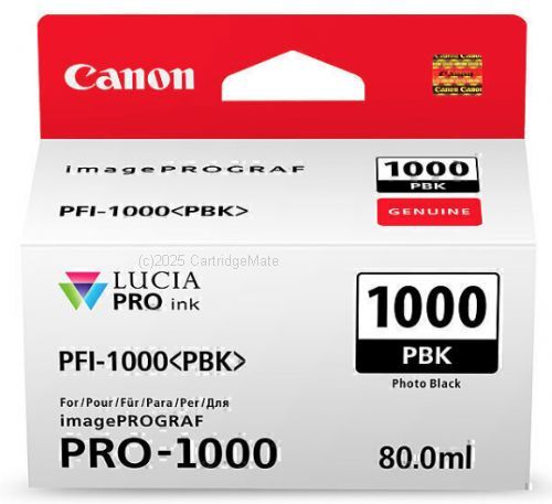 Canon PFI-1000PBK Photo Black Ink Tank - Original Product    