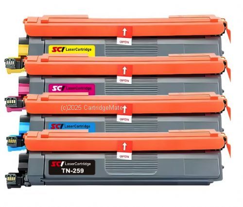 CartridgeMate Brother TN-259B Value Pack New Compatible (BCMY)  