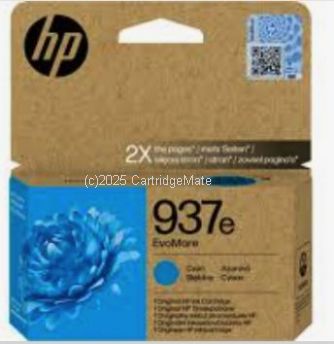 Hewlett Packard 4S6W6NA (937e) Cyan Inkjet  - Original 