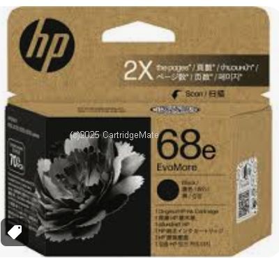 Hewlett Packard 7FP22TA (68e) Black High Yield Inkjet Cartridge - Original 