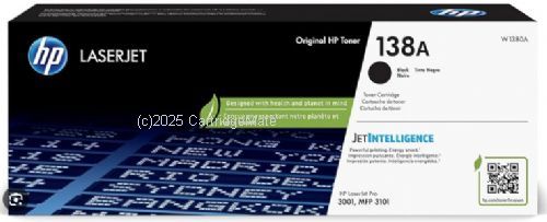 Hewlett Packard W1380A (138A) Black - Average Yield 1,500 Pages  - Original