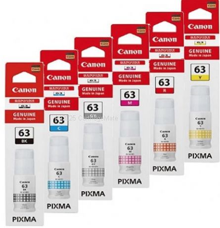 Canon GI63BK Value Pack 6 Bottles  (BCMYGYR)  - Original Product   