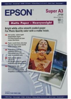 Epson S041264 A3 Matte Paper H/W - 50 Sheets