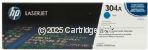 Hewlett Packard CC531A (304A) Cyan Print Toner Cartridge Average Yield 2,800 Pages