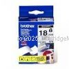 Brother TZe-SE4 Tamper Evident Black on White 18mm x 8M