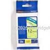 Brother TZe-C31 Laminated Black on Fluro Yellow Tape - 12mm x 5M