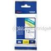 Brother TZe-233 Laminated Blue on White Tape - 12mm x 8M 