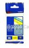 Brother TZe-521 Laminated Black on Blue Tape - 9mm x 8M