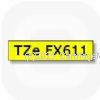 *Brother TZe-FX611 Laminated Black on Flex Yellow Tape - 6mm x 8m - New Compatible 