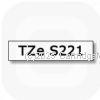 *Brother TZe-S221 Black print on Strong White Laminated Tape - 9mm x 8m - new comp   