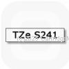 *Brother TZe-S241 Laminated Black printing on Strong White Tape - 18mm x 8m  comp 