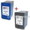*Hewlett Packard C8727XL\No27 & C8728XL\No28 HIGH Yield  Compatible (Twin)