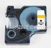 *Dymo SD40924 Gold Text on 9mm wide Black Laminated Tape New Compatible - 7M     