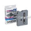 Brother TX-231 Laminated Black on White Tape - 12mm x 8 metres    