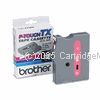 Brother TX-232 Laminated Red on White Tape - 12mm x 8 metres     
