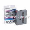 Brother TX-431 Laminated Black on Red Tape - 12mm x 8 metres     