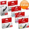 Canon PGI-670XL Value Pack (6) B,B,C,GY,M,Y - Extra Large 