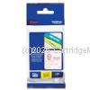 Brother TZe-222 Laminated Red on White Tape - 9mm x 8M