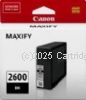 Canon PGI-2600BK Black Inkjet Cartridge - Average 1,000 Pages - Original