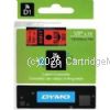 Dymo SD45017 D1 Label Cassette 12mm x 7m - Black on Red   