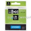 Dymo SD45021 D1 Label Cassette 12mm x 7m - White on Black