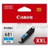 Canon CLI-681XXLC Cyan Extra Extra Large Inkjet - Average 760 Pages     
