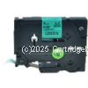 *Brother TZe-FX721 Black print on Flexible Green Laminated Tape - 9mm x 8m -  comp