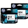 Hewlett Packard T6N10AA (804) Twin Pack Black & Colour Inkjet - Original  