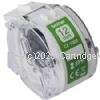 Brother CZ1002 White Label Roll Tape Cassette 12mm x 5m