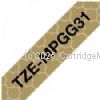 Brother TZe-MPGG31 Black on Gold Geometric Tape - 12mm x 4M 