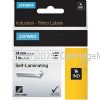 Dymo 18483 Rhino Black on White Permanent Polyester Tape - 12mm x 5.5m