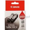 Canon PGI-670XLBK Black Twin Pack Extra Large Inkjet Cartridge - Original 