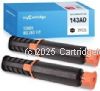 CartridgeMate Hewlett Packard W1143AD (143A) Twin Pack Black Premium Compatible 
