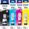 Epson T03K192 (502) Value Pack (4) Eco Ink Bottles - Original 